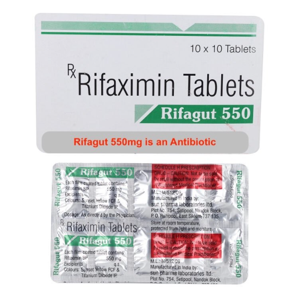 Rifagut 550mg - Rifaximin 550mg Tablet