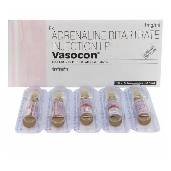 Vasocon Injection 1ml - Adrenaline/Epinephrine  1ml
