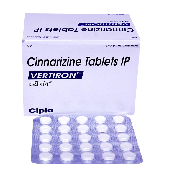 Vertiron 25mg – Cinnarizine Tablet