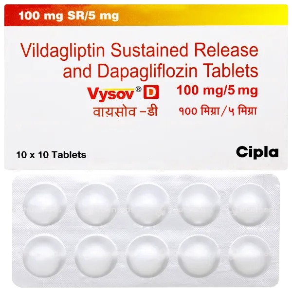 Vysov D – Vildagliptin 100mg + Dapagliflozin 5mg