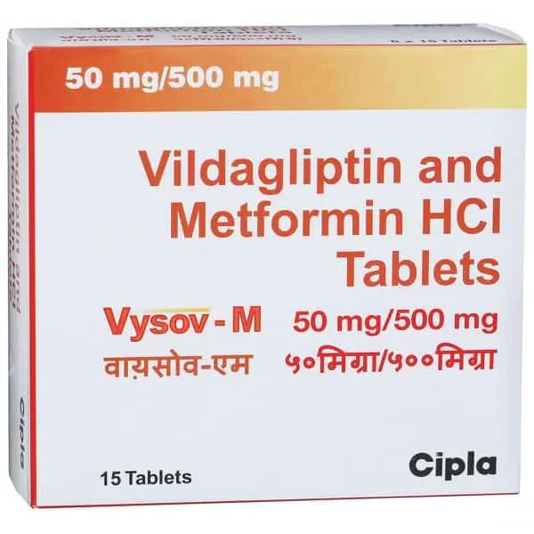 Vysov-M – Vildagliptin 50mg + Metformin 500mg