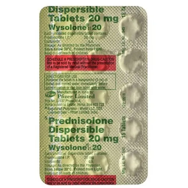 Wysolone 20mg - Prednisolone 20mg Tablets