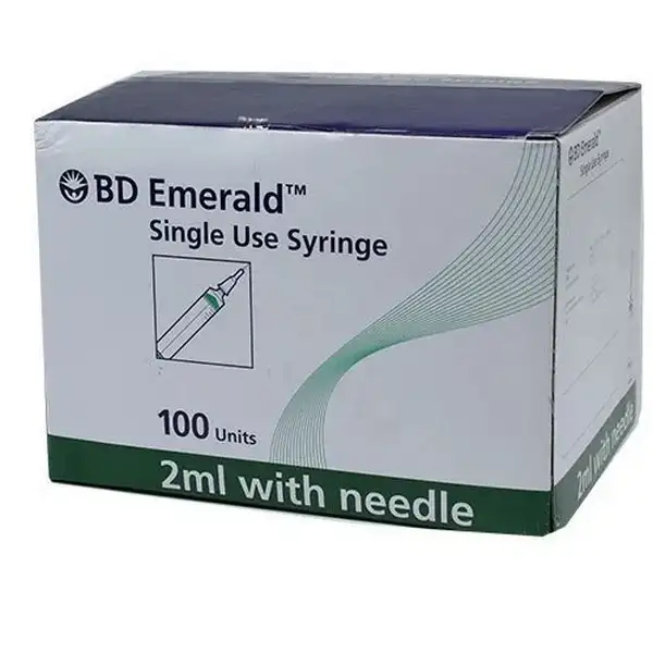 BD Emerald 2ml Syringe with 23G Needle